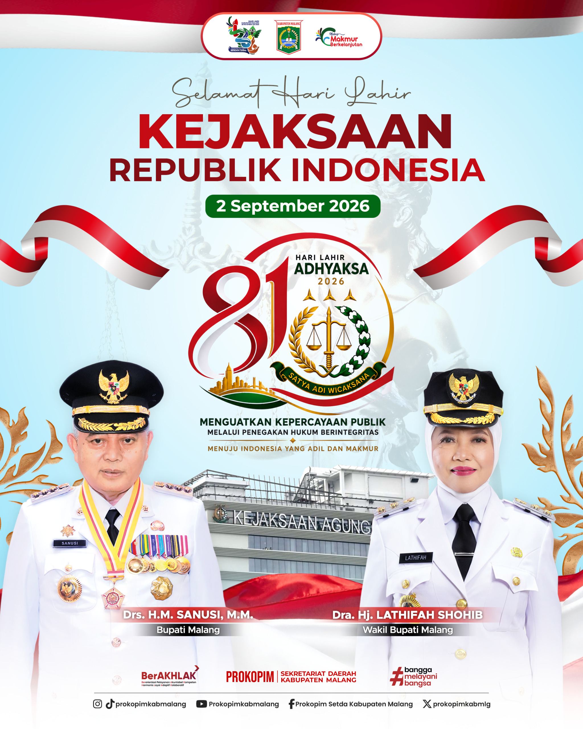 Selamat Hari Lahir Kejaksaan Republik indonesia